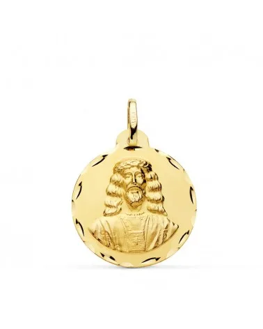 Medalla oro 18k amarillo Cristo de Medinaceli 22 mm