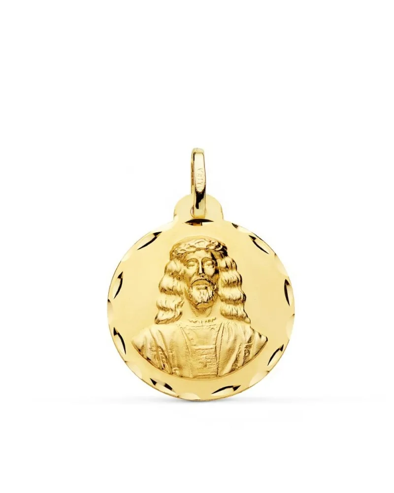 Medalla oro 18k amarillo Cristo de Medinaceli 22 mm