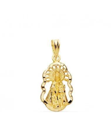 Medalla oro 18k amarillo silueta Virgen de los Desamparados