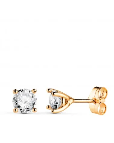 Pendientes oro 18k amarillo diamantes de laboratorio