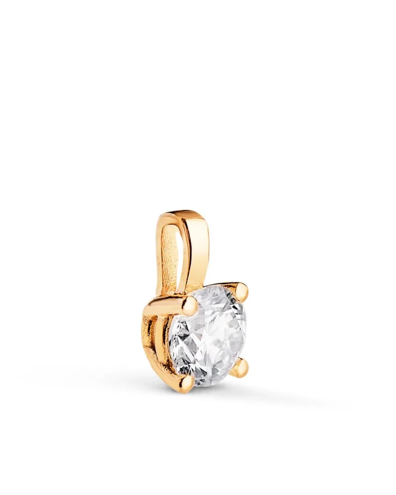 Colgante oro 18k amarillo diamante de laboratorio