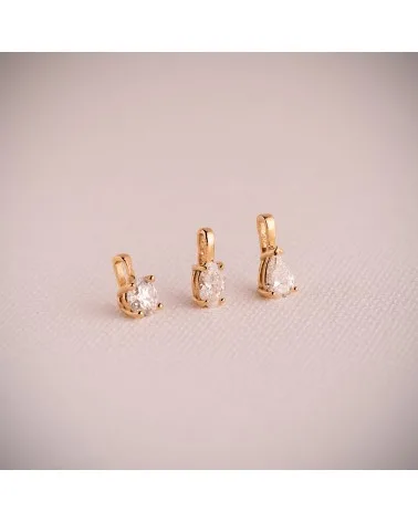 Colgante oro 18k amarillo diamante de laboratorio