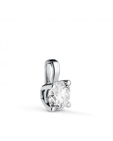 Colgante oro 18k blanco diamante de laboratorio