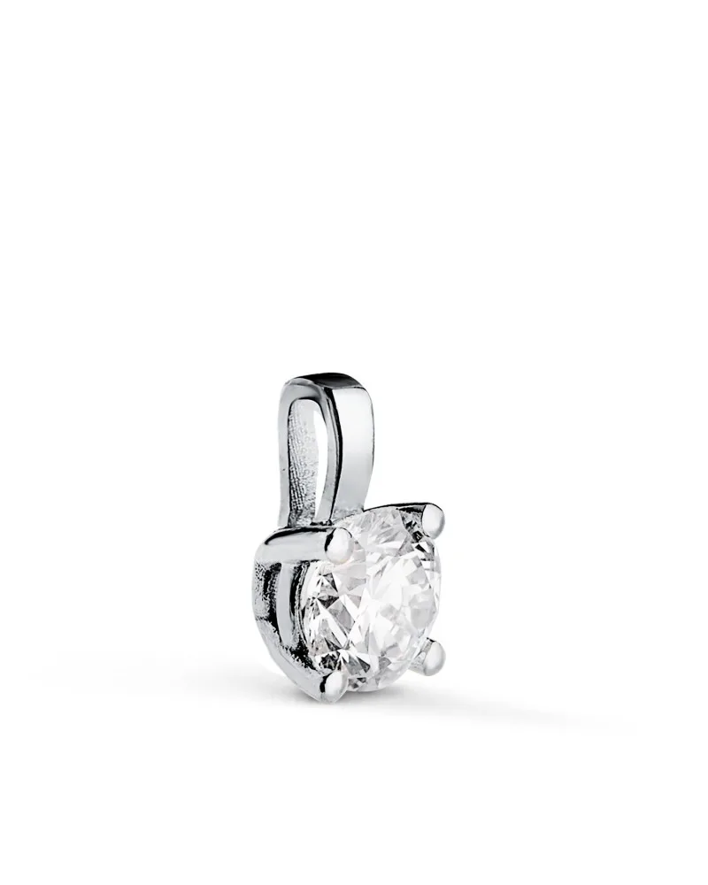 Colgante oro 18k blanco diamante de laboratorio