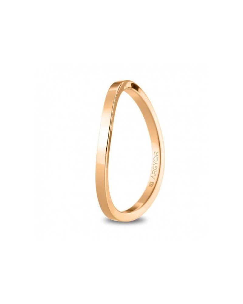 ANILLO ORO ROSA 18K ONDULADO