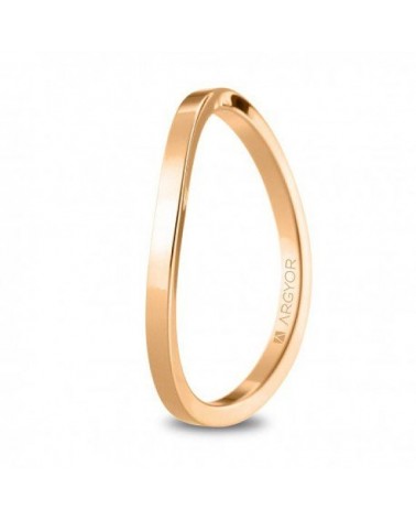 ANILLO ORO ROSA 18K ONDULADO