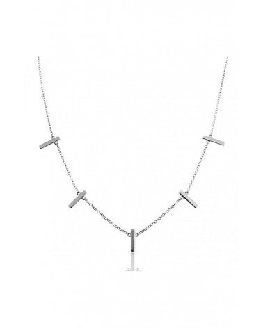 COLLAR PLATA BARRAS LARGAS