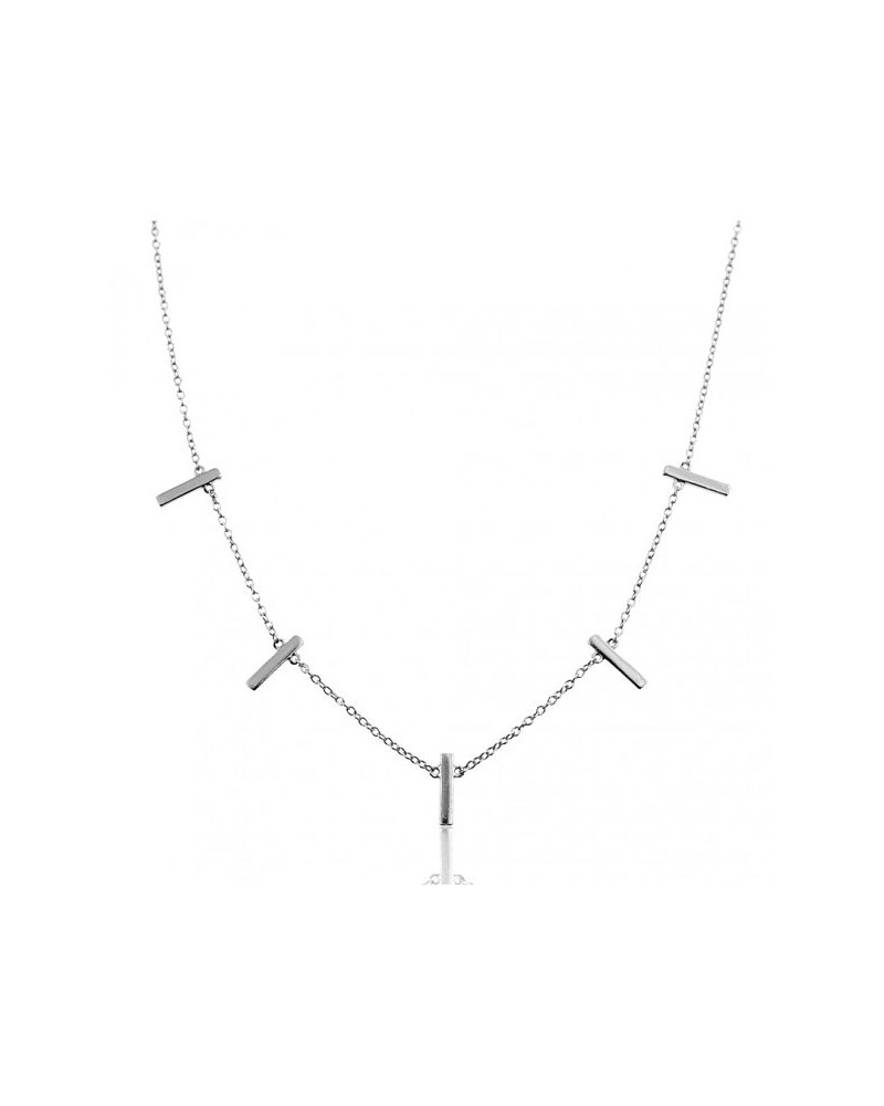 COLLAR PLATA BARRAS LARGAS