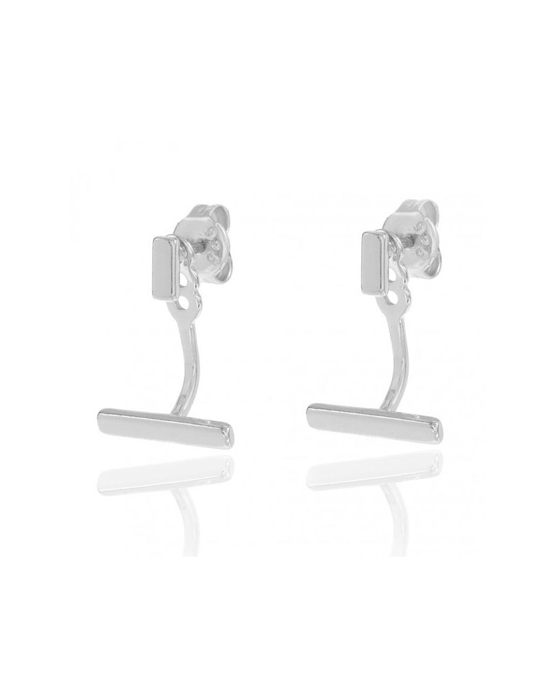 PENDIENTES EAR CUFF BARRA PLATA