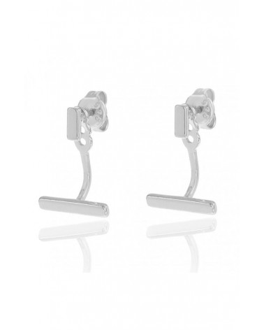 PENDIENTES EAR CUFF BARRA PLATA