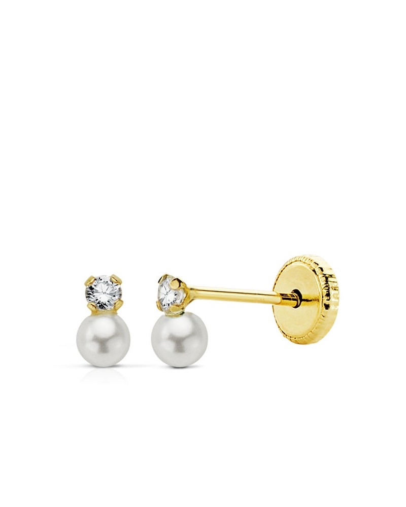 PENDIENTES TU Y YO ORO Y PERLA