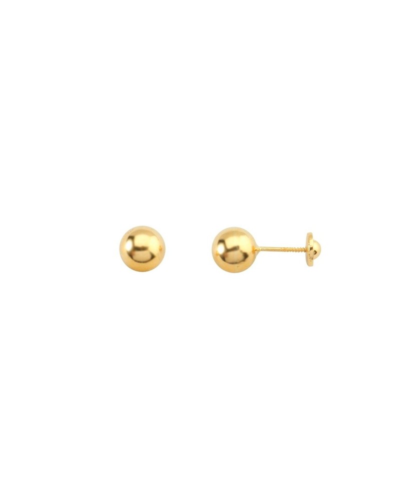 PENDIENTES BOLA DE ORO 7mm