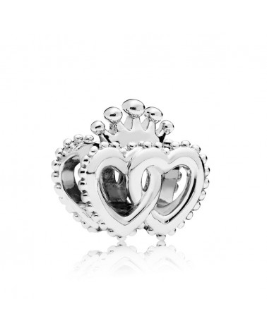 Charm Pandora dos corazones entrelazados Corazones reales unidos 797670