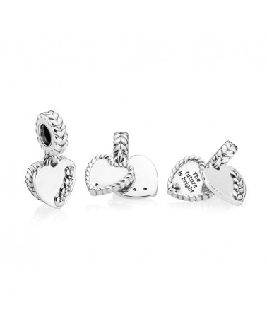 Charm colgante Pandora doble corazón «El futuro es brillante» 797581CZ