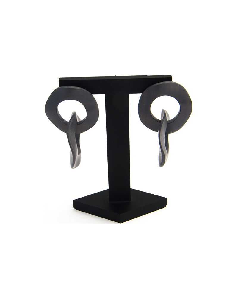 PENDIENTES MADERA TODO NEGRO