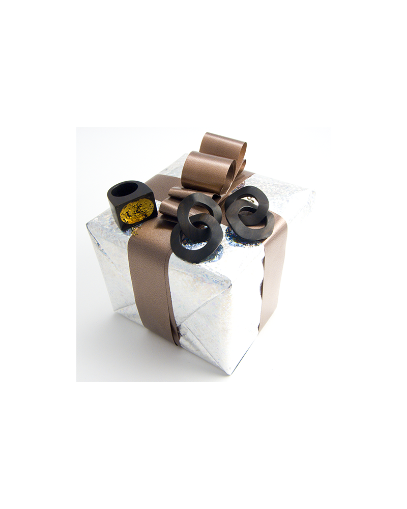 PENDIENTES MADERA TODO NEGRO