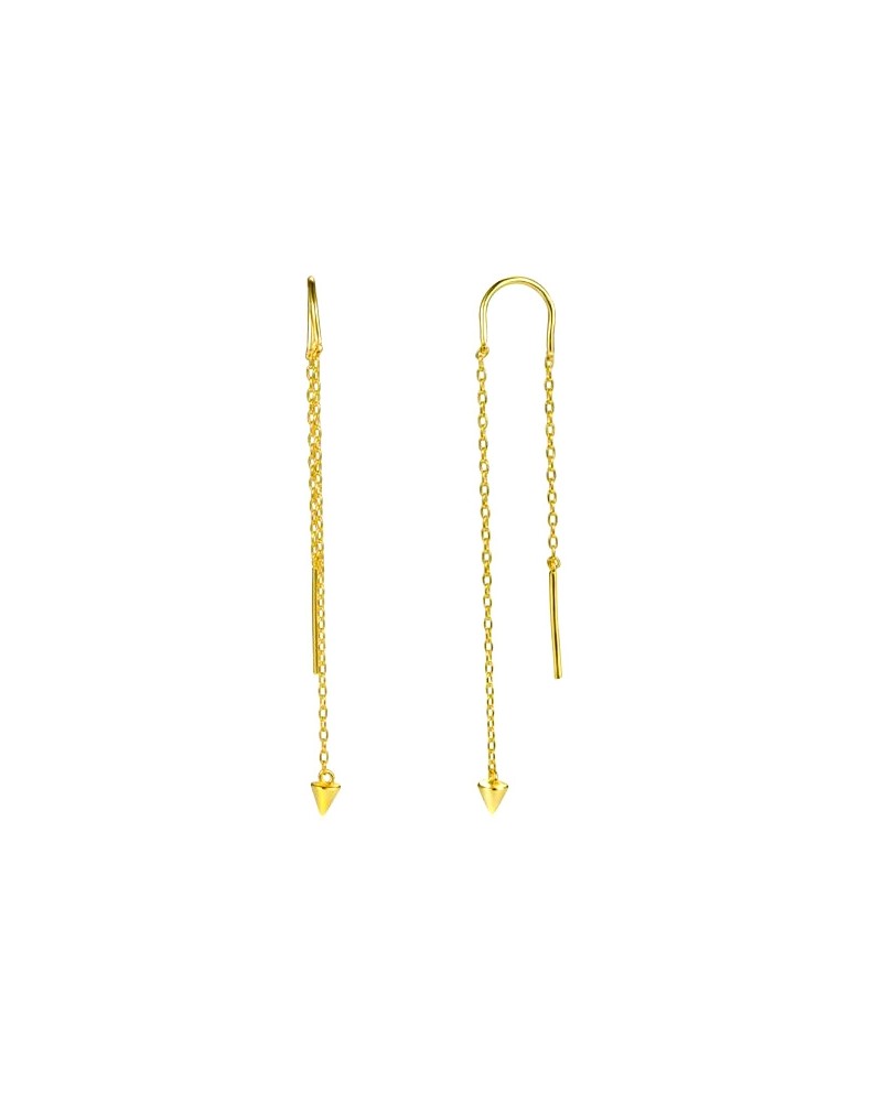 PENDIENTES PLATA DORADA DOBLE