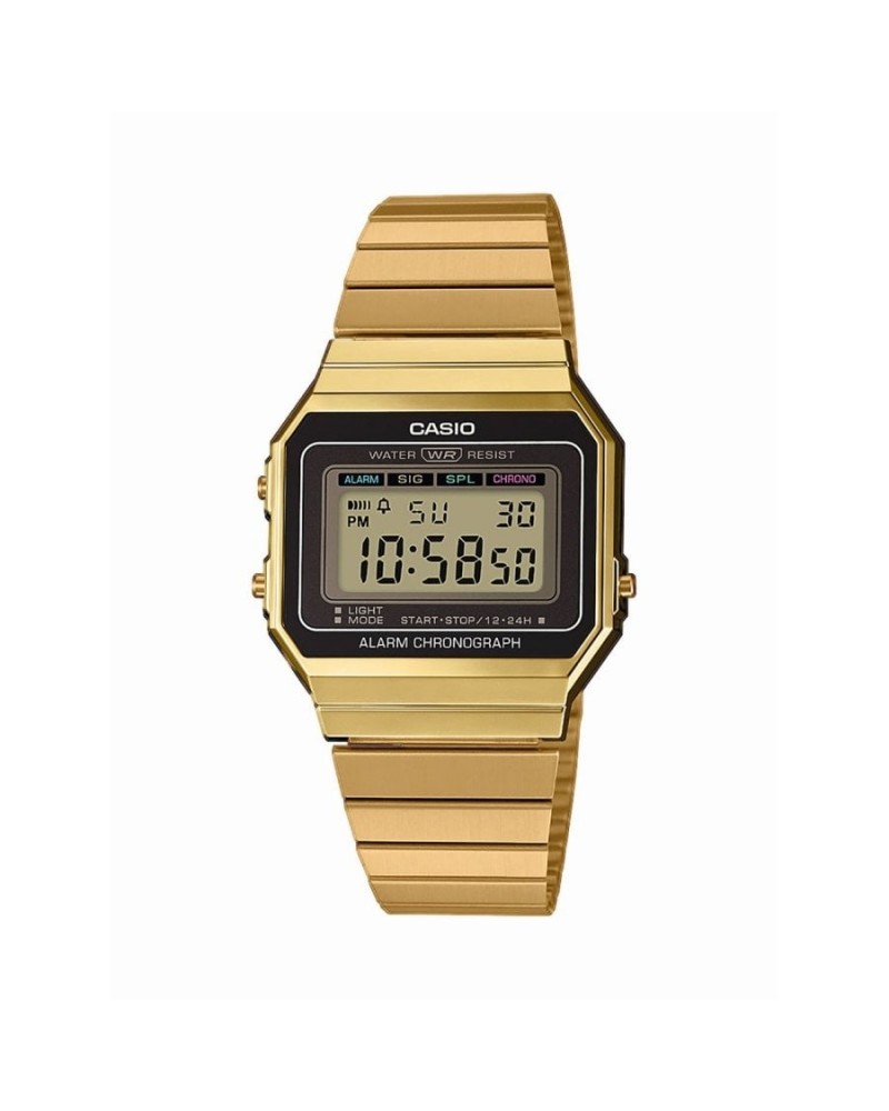 Reloj casio dorado redondo sale