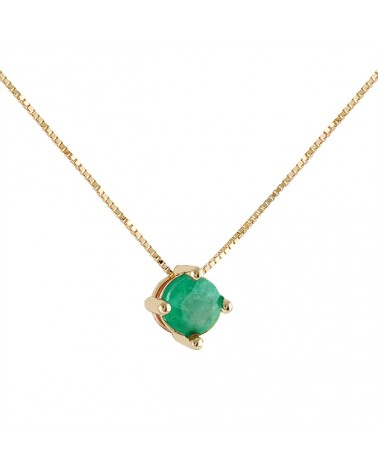 COLLAR ORO Y ESMERALDA