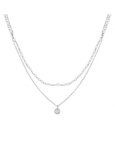 COLLAR DOBLE PIEDRA LUNA