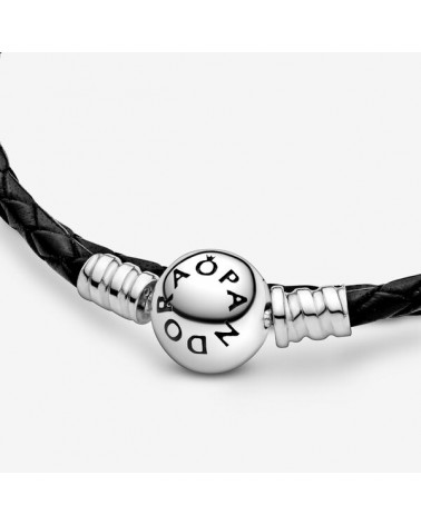 PULSERA PANDORA CUERO NEGRO