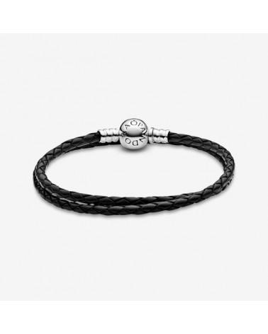 PULSERA PANDORA CUERO NEGRO