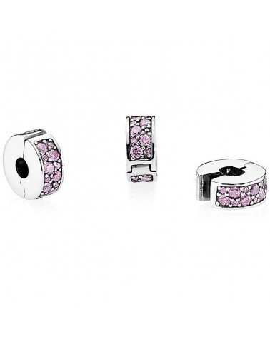 CLIP PANDORA PIEDRAS ROSA 791817PCZ