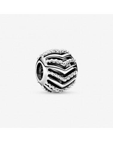 Charm Pandora básico calado con bolitas y líneas pulidas 79780555