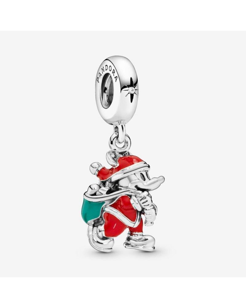 Charm colgante Pandora Disney Mickey Mouse Papá Noel 797501ENMX