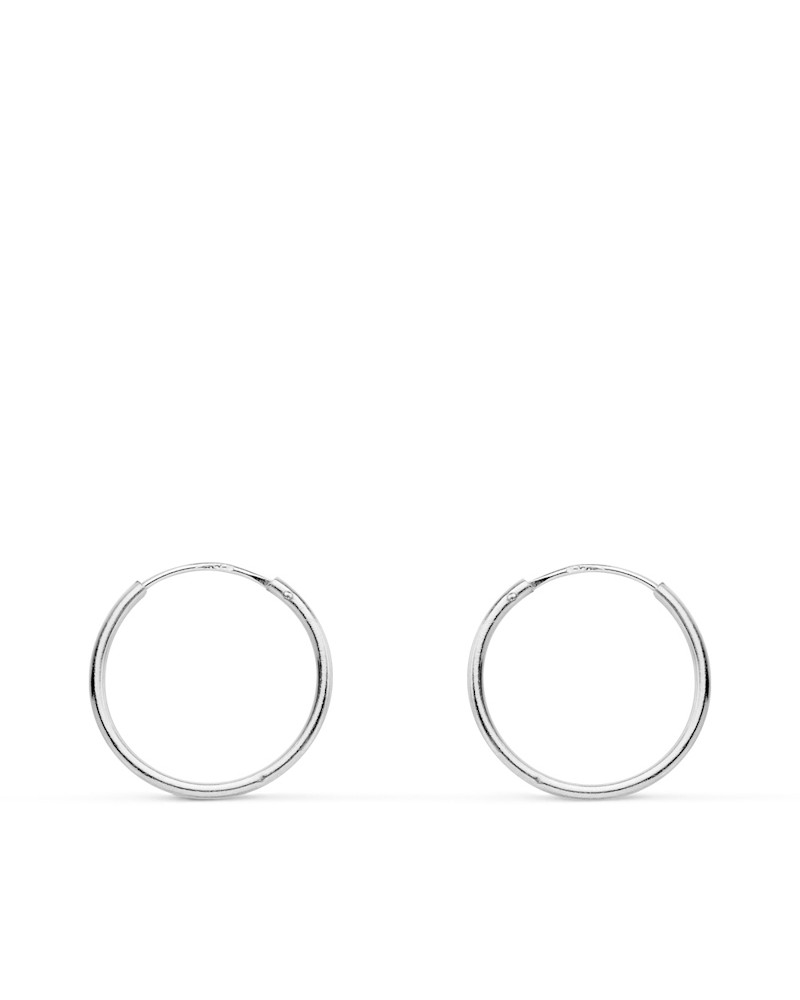 AROS DE ORO BLANCO 12MM