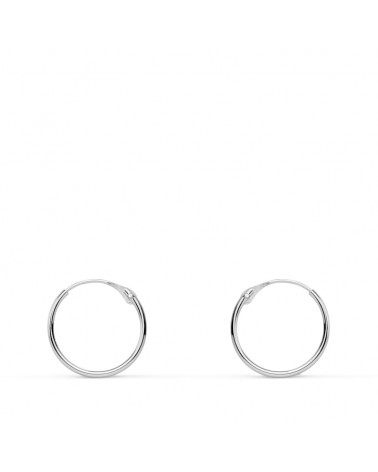 AROS DE ORO BLANCO 10MM