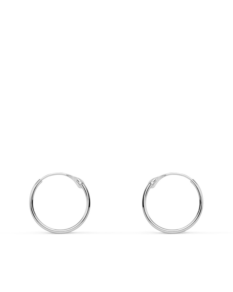 AROS DE ORO BLANCO 10MM