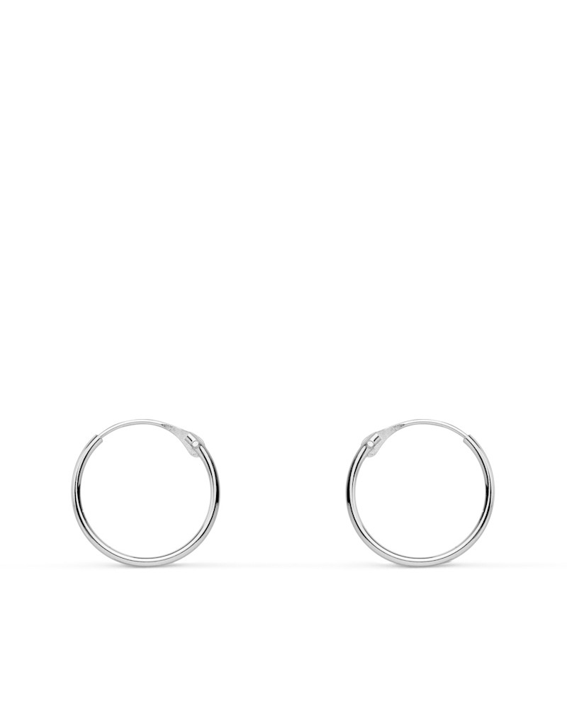 AROS DE ORO BLANCO 10MM