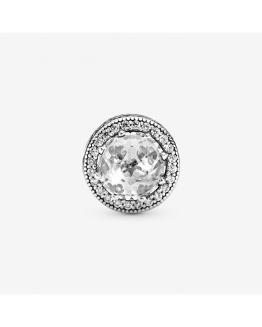 Charm Pandora de plata con circonita transparente y corazones calados 791725CZ
