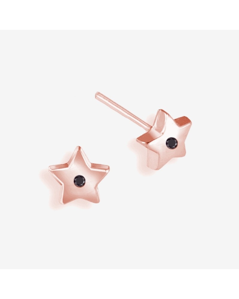 PENDIENTES ESTRELLA CON DIAMANTES NEGROS