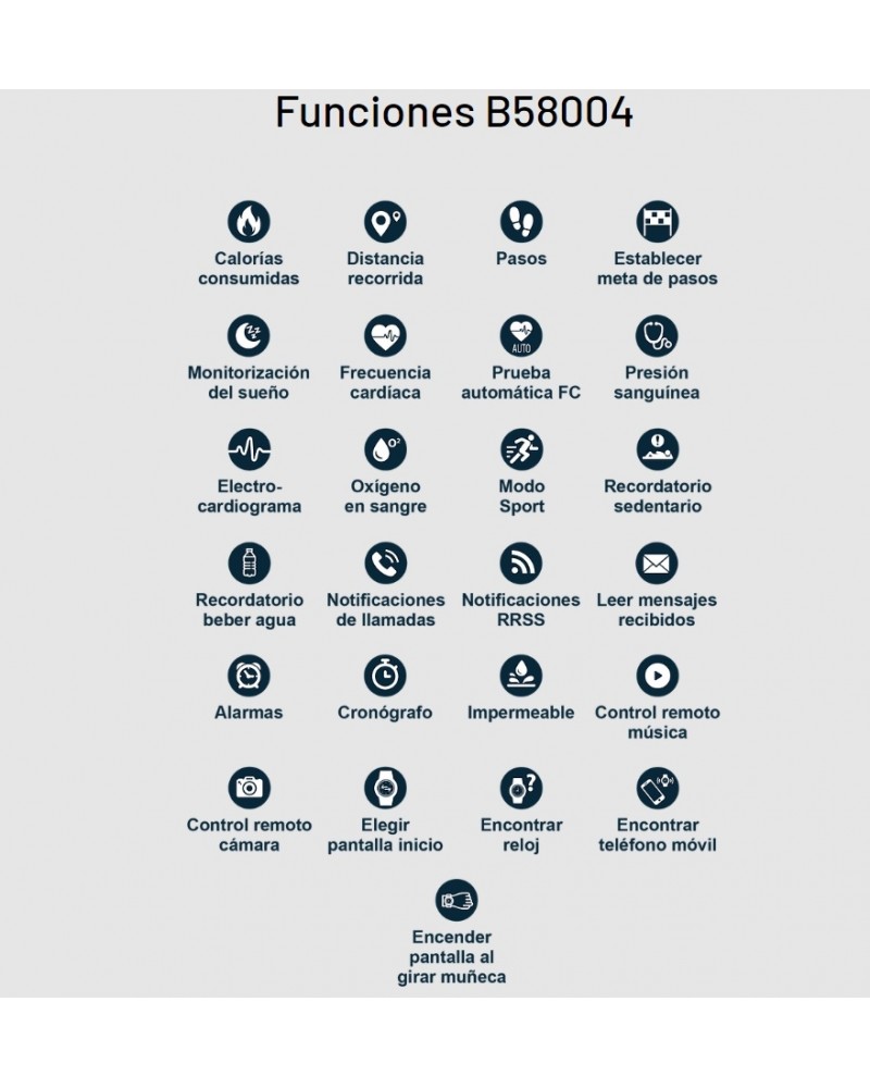 Marea Smartwatch Voor Heren B58004/2 IP68 Waterdicht Met