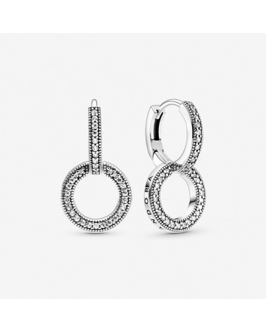 Pendientes colgantes Pandora Signature de plata con circonitas 299052c01