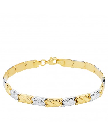 PULSERA DE ORO CON CORAZONES