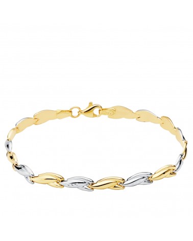 PULSERA DE ORO CON CORAZONES