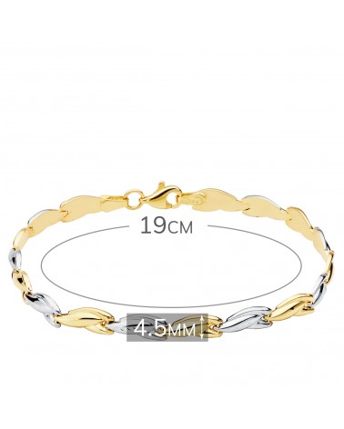 PULSERA DE ORO CON CORAZONES