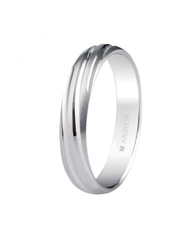 ALIANZA DE BODA CLASICA ORO BLANCO 4mm 9K 5B40266