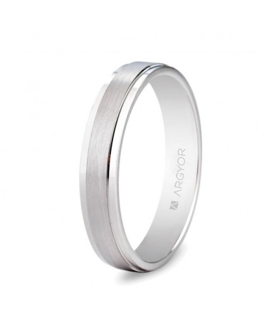 ALIANZA DE BODA CLASICA ORO BLANCO 4mm 9K 5B40397