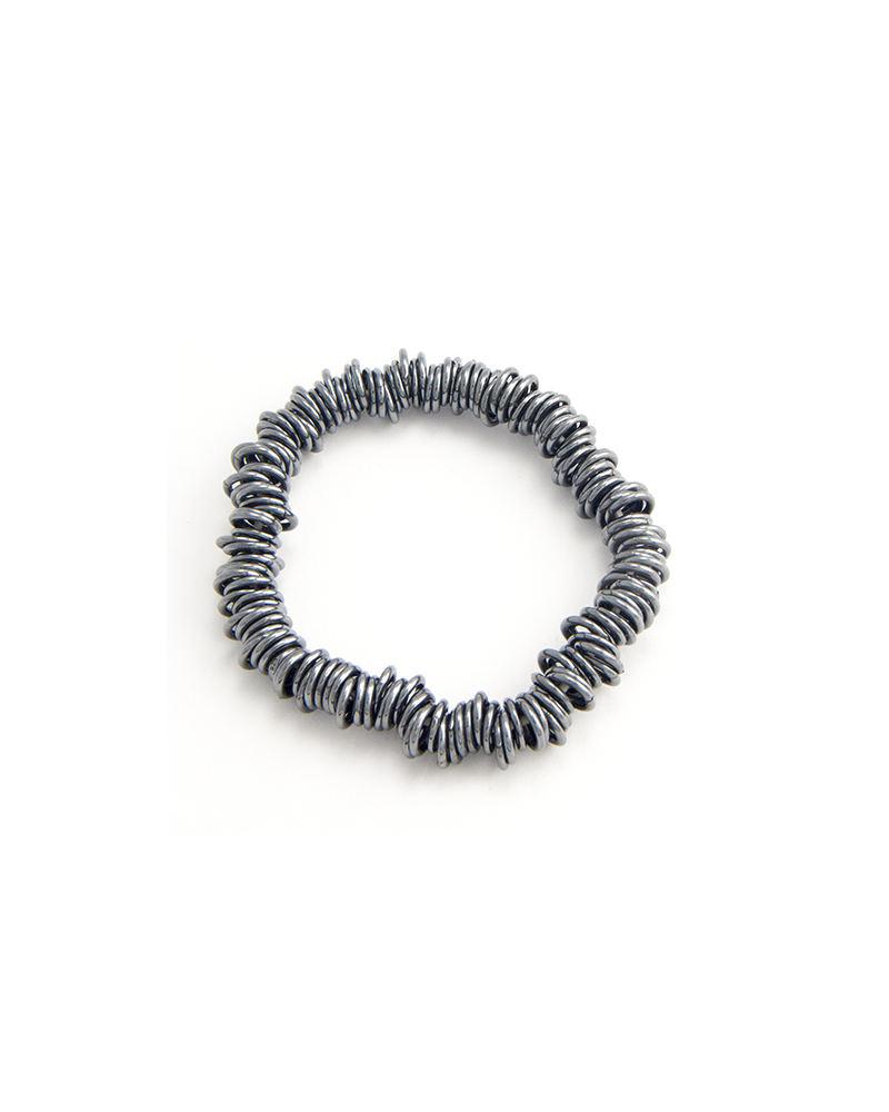 PULSERA DE PLATA EXTENSIBLE DARK ICE