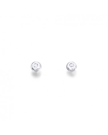 PENDIENTES ORO BLANCO Y DIAMANTES PEQUEÑOS