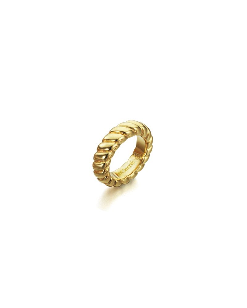 ANILLO DE PLATA RUEDA DORADA BAÑADO EN ORO