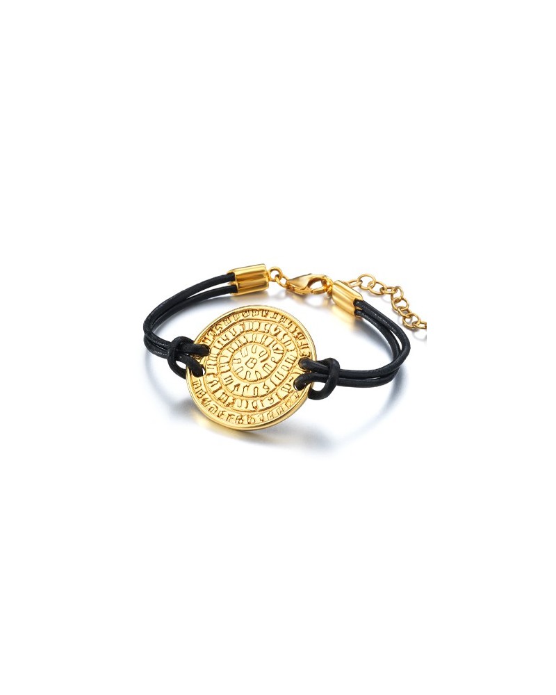 JOYERIA ONLINE PULSERA PLATA MONEDA DORADA