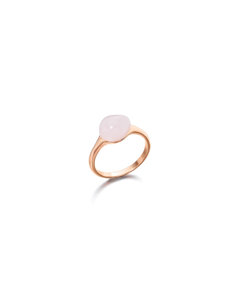 ANILLO DE PLATA GOMINOLA ROSA BAÑADA EN ORO 