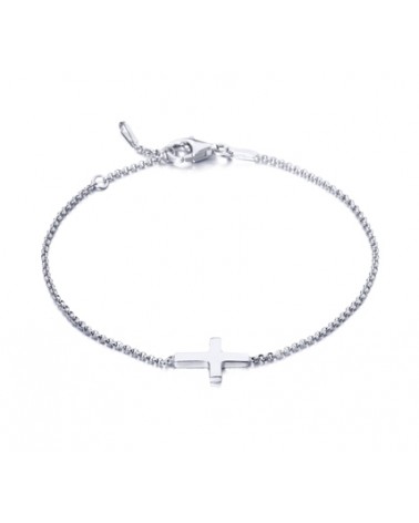 LC PULSERA CRUZ DE PLATA