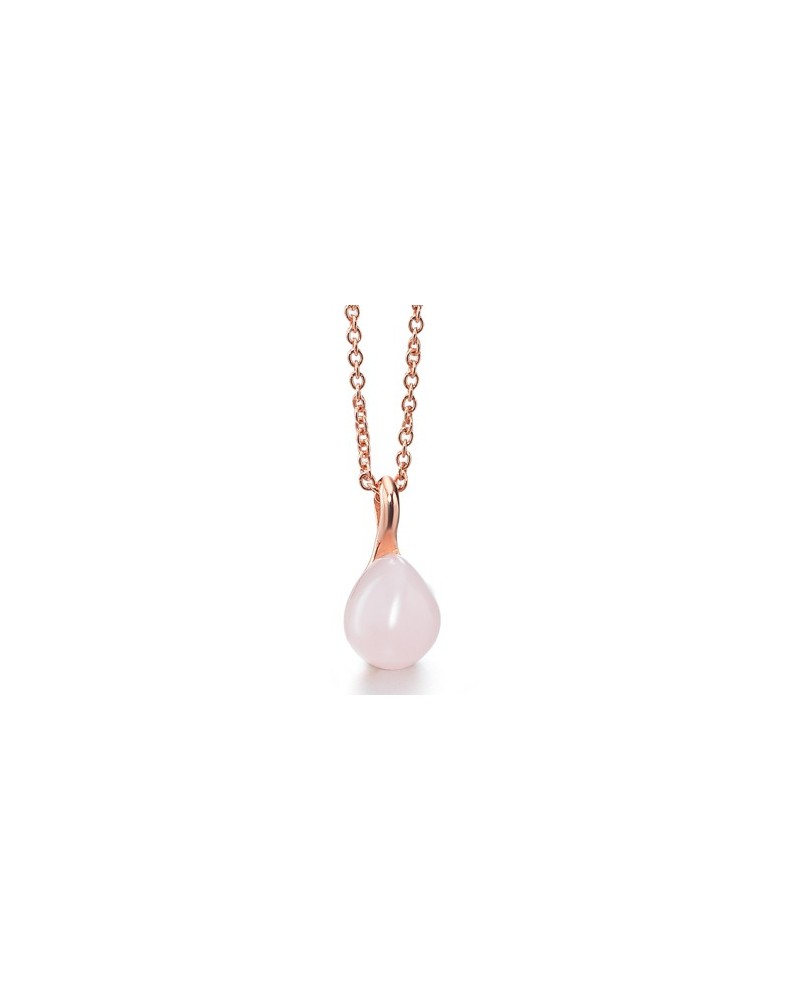 JOYERIA ONLINE COLGANTE PIEDRA ROSA CLARA