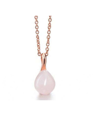 JOYERIA ONLINE COLGANTE PIEDRA ROSA CLARA